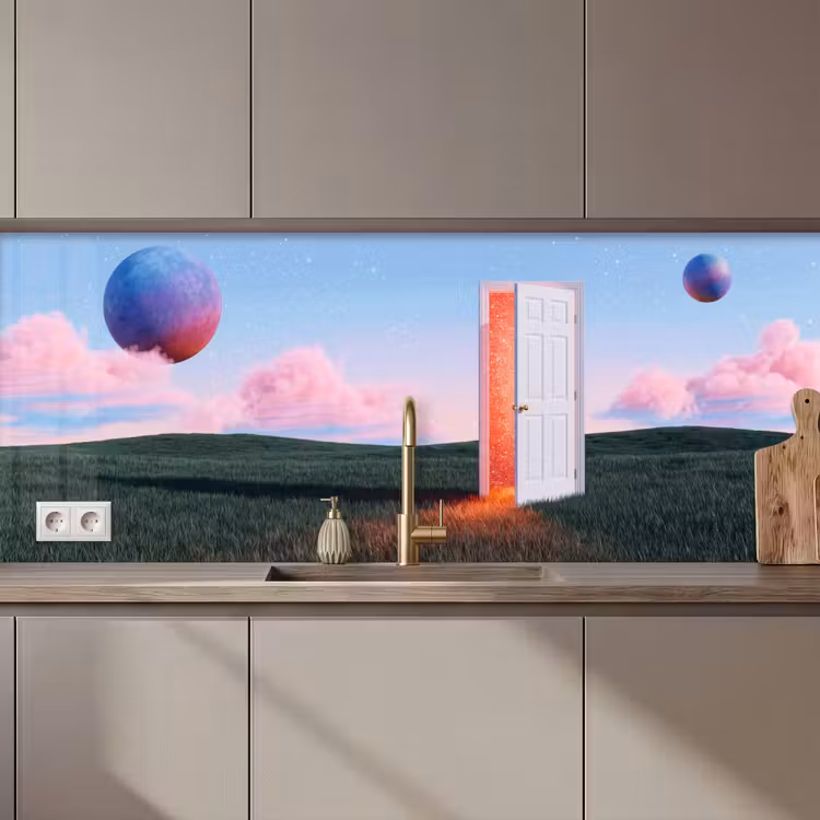 Keuken achterwand - Deur - Fantasie - Ruimte — 1