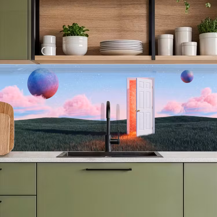 Keuken achterwand - Deur - Fantasie - Ruimte — 5