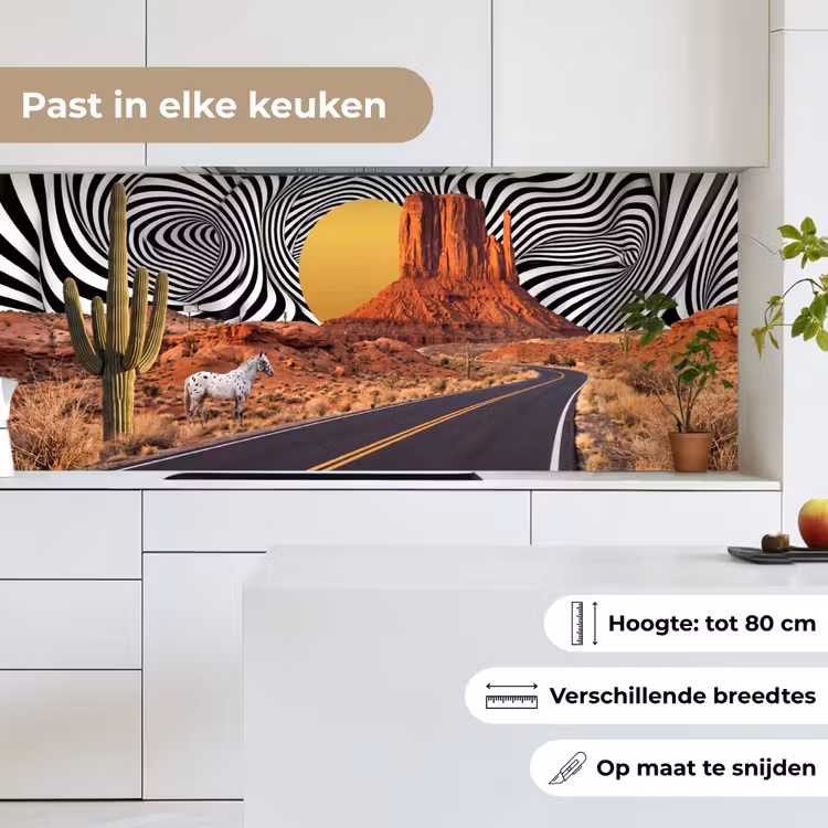 Keuken achterwand - Paard - Woestijn - Natuur — 4