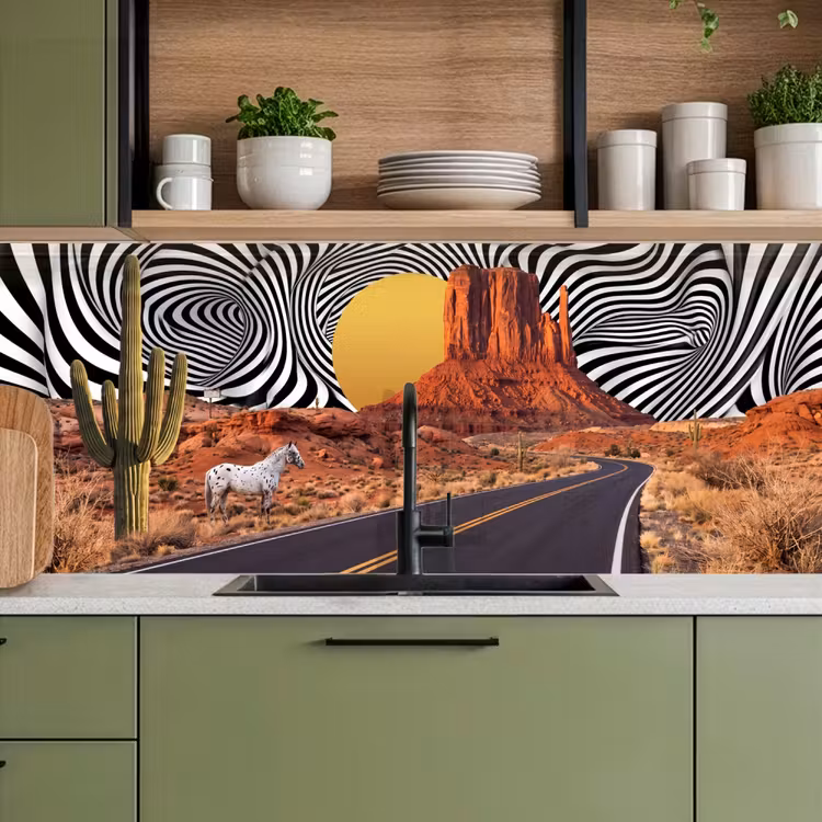 Keuken achterwand - Paard - Woestijn - Natuur — 5