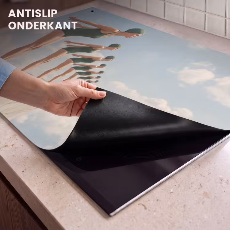 Inductie beschermer en spatscherm (2in1) - Vrouwen - Duikhouding - Wolken — 4