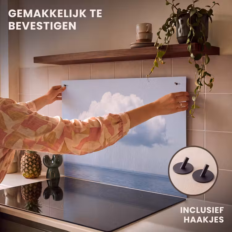 Inductie beschermer en spatscherm (2in1) - Wolk - Regen - Natuur — 7