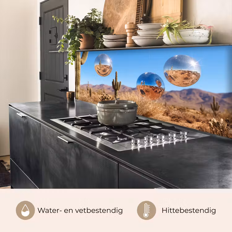 Keuken achterwand - Woestijn - Spiegelbal - Kunst — 3