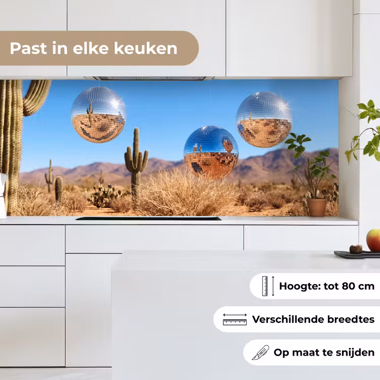 Keuken achterwand - Woestijn - Spiegelbal - Kunst — 4