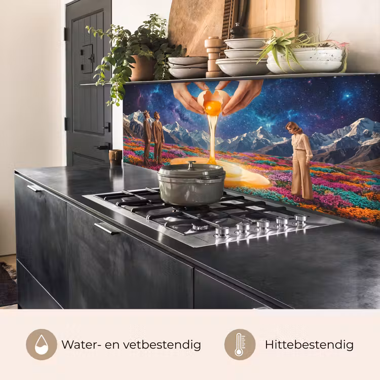 Keuken achterwand - Handen - Ei - Surrealisme — 3