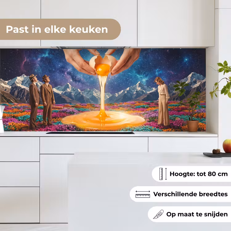 Keuken achterwand - Handen - Ei - Surrealisme — 4
