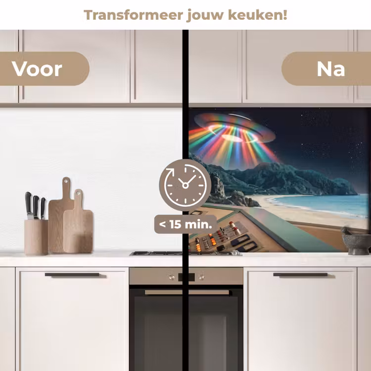 Keuken achterwand - Man - Controlekamer - Strand — 2