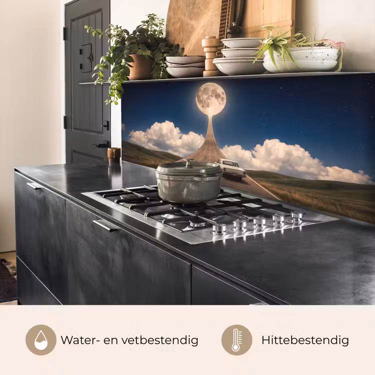 Keuken achterwand - Weg - Maan - Nacht — 3