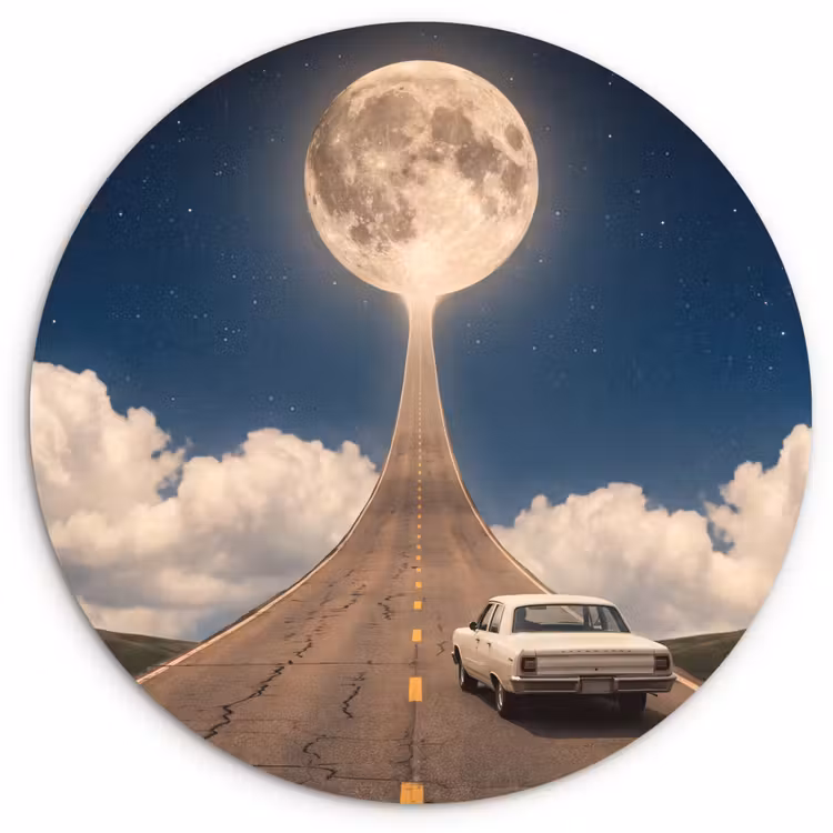 Muurcirkel - Weg - Maan - Nacht — 1