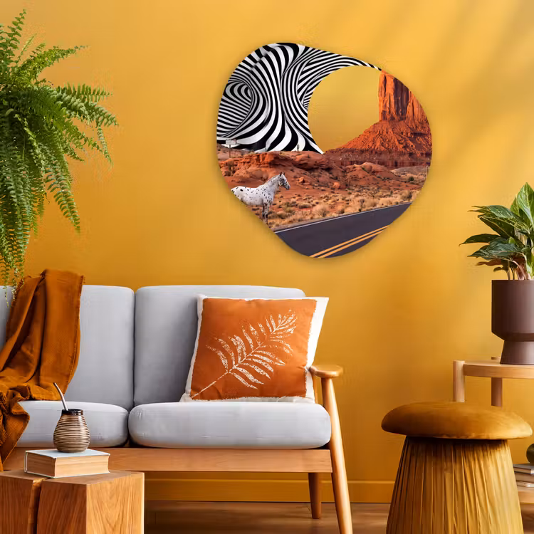 Organische schilderij - Aluminium - Paard - Woestijn - Natuur — 3