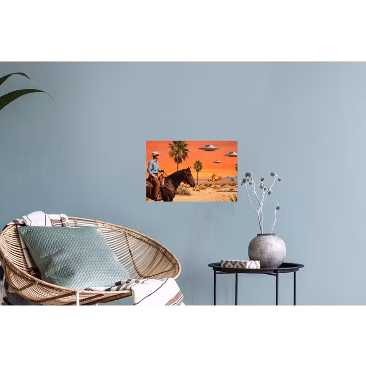 Muursticker - Cowboy - Paard - Woestijn — 4