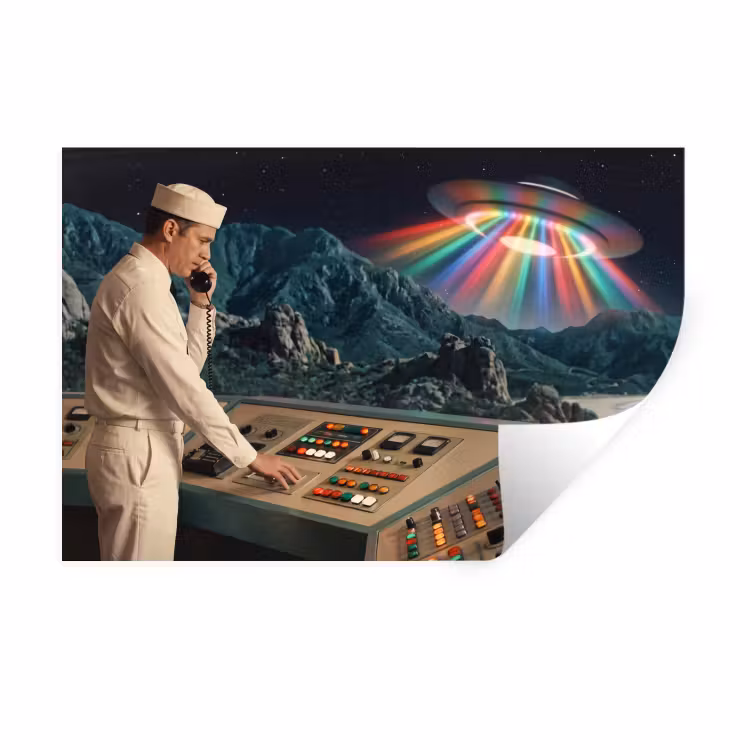 Muursticker - Man - Controlekamer - Strand — 1
