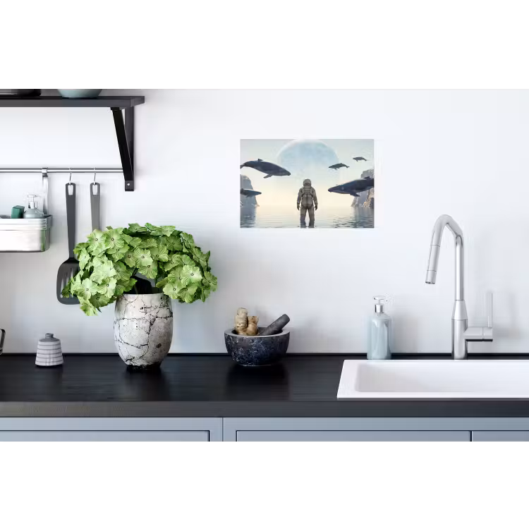 Muursticker - Ruimtevaarder - Walvis - Fantasie — 2