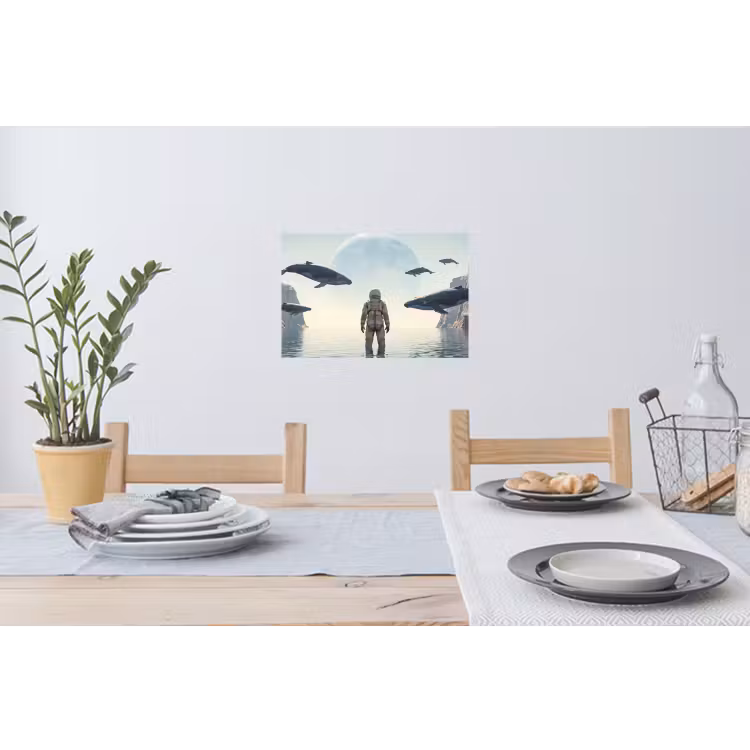 Muursticker - Ruimtevaarder - Walvis - Fantasie — 3