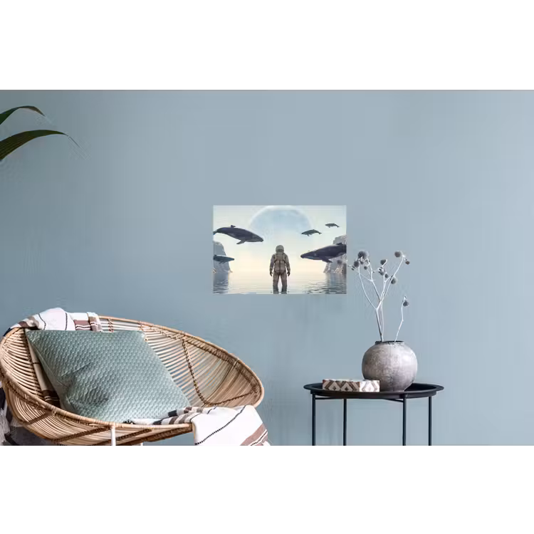 Muursticker - Ruimtevaarder - Walvis - Fantasie — 4