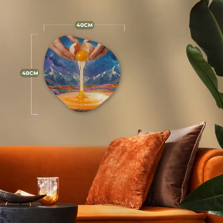 Organisch schilderij - Forex - Handen - Ei - Surrealisme — 4