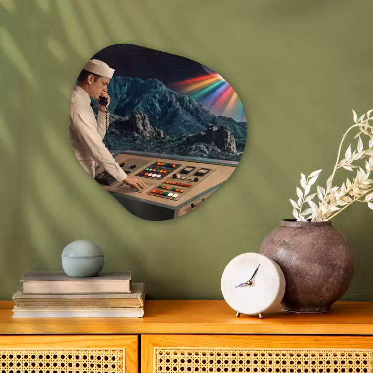Organisch schilderij - Forex - Man - Controlekamer - Strand — 2