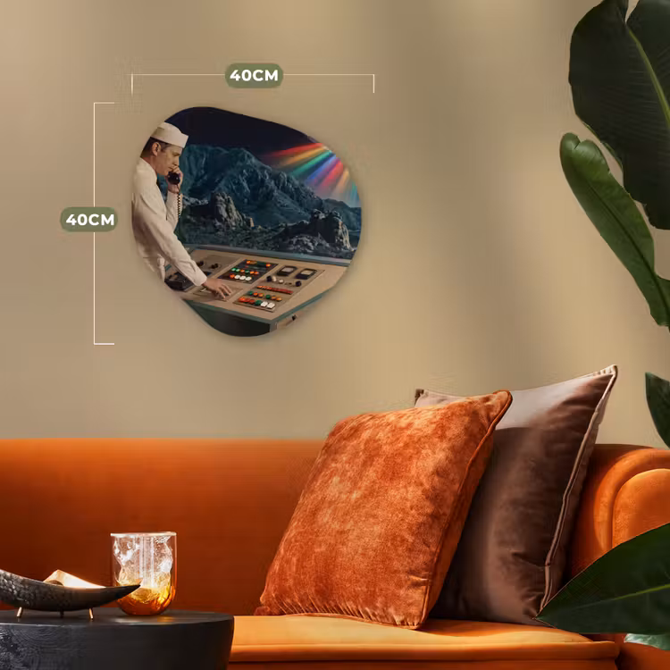 Organisch schilderij - Forex - Man - Controlekamer - Strand — 4