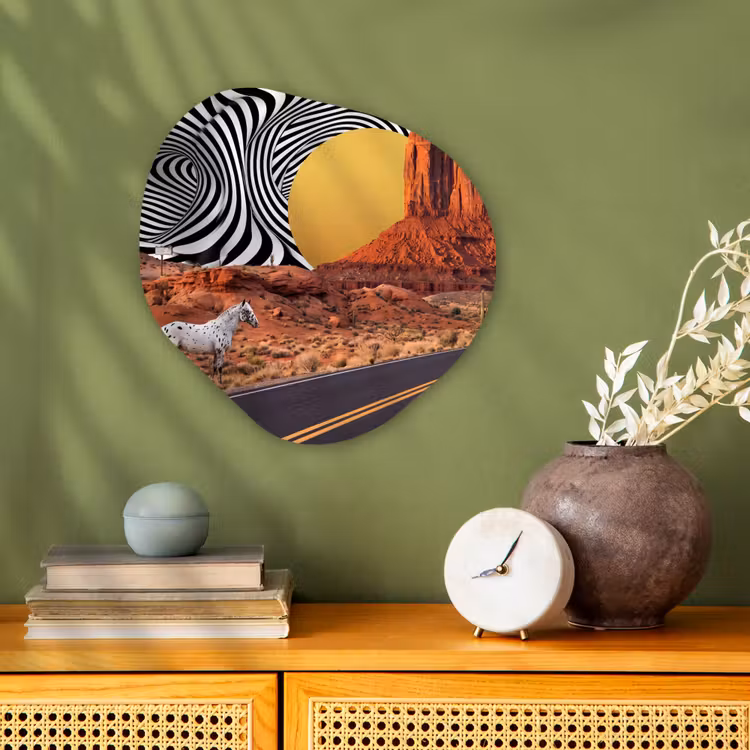 Organisch schilderij - Forex - Paard - Woestijn - Natuur — 2