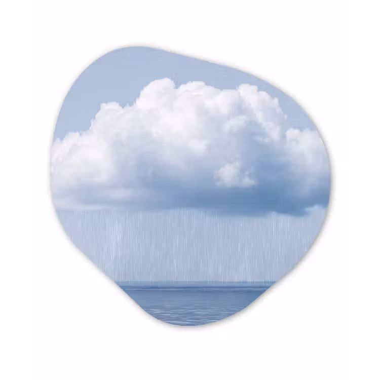 Organisch schilderij - Forex - Wolk - Regen - Natuur — 1