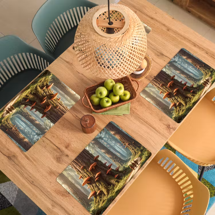 Placemat - 6 stuks - Bos - Bomen - Natuur — 6