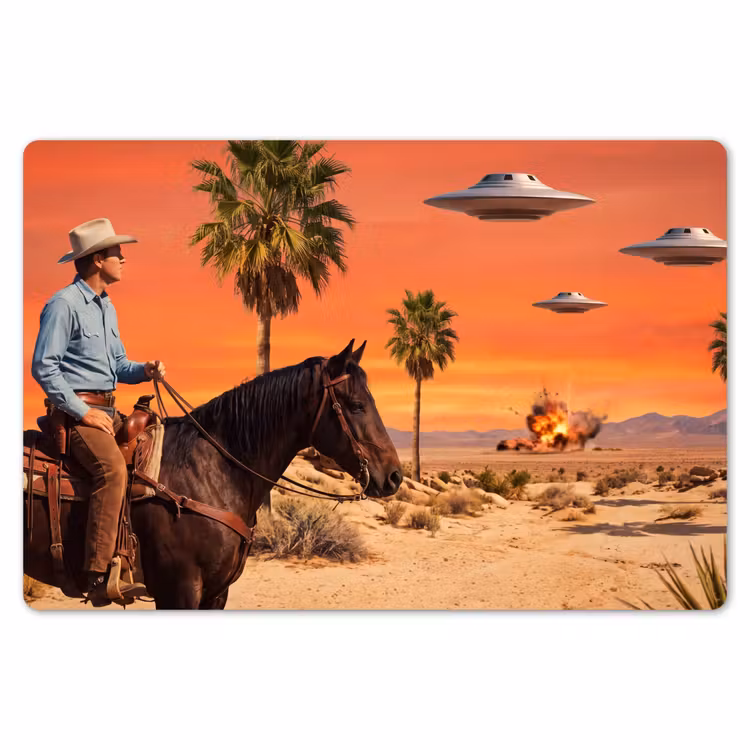 Placemat - 6 stuks - Cowboy - Paard - Woestijn — 7