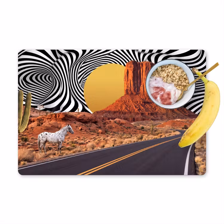 Placemat - 6 stuks - Paard - Woestijn - Natuur — 1