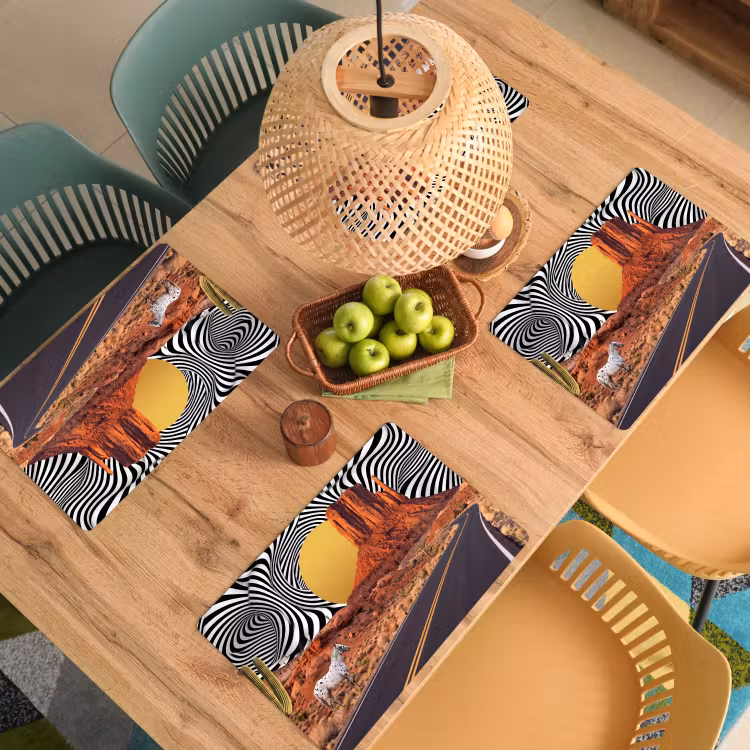 Placemat - 6 stuks - Paard - Woestijn - Natuur — 6