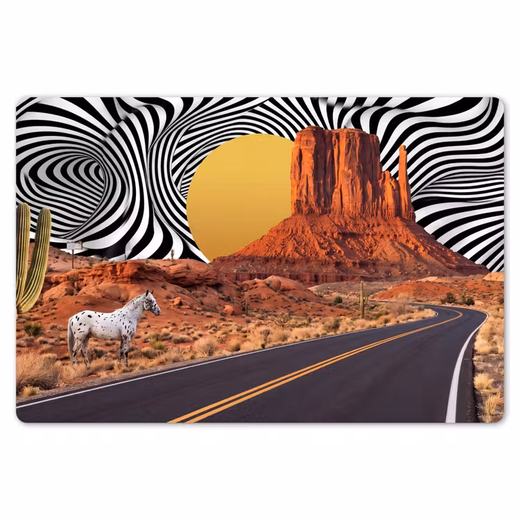 Placemat - 6 stuks - Paard - Woestijn - Natuur — 7