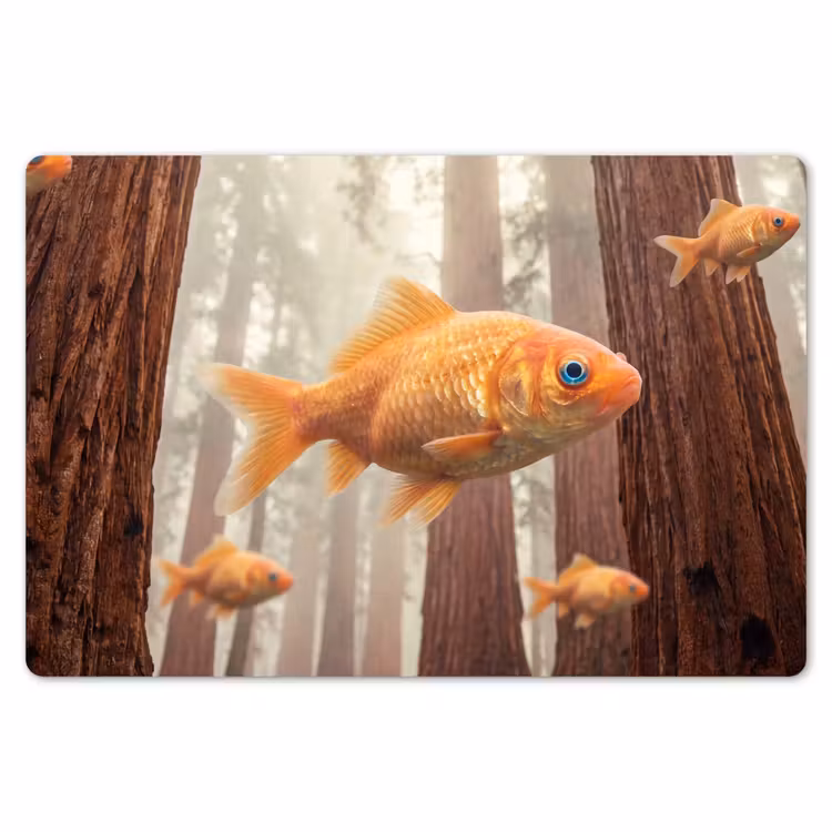 Placemat - 6 stuks - Vis - Bos - Fantasie — 7