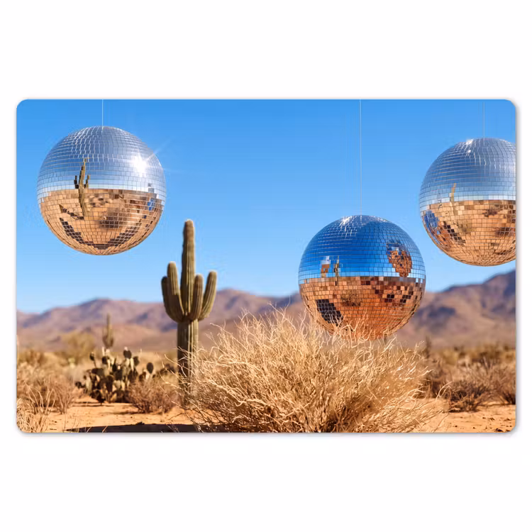 Placemat - 6 stuks - Woestijn - Spiegelbal - Kunst — 7