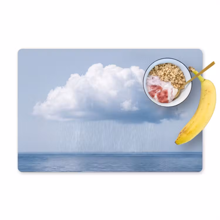 Placemat - 6 stuks - Wolk - Regen - Natuur — 1