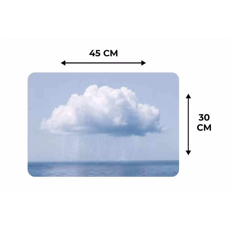 Placemat - 6 stuks - Wolk - Regen - Natuur — 3