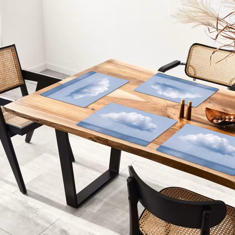 Placemat - 6 stuks - Wolk - Regen - Natuur — 5