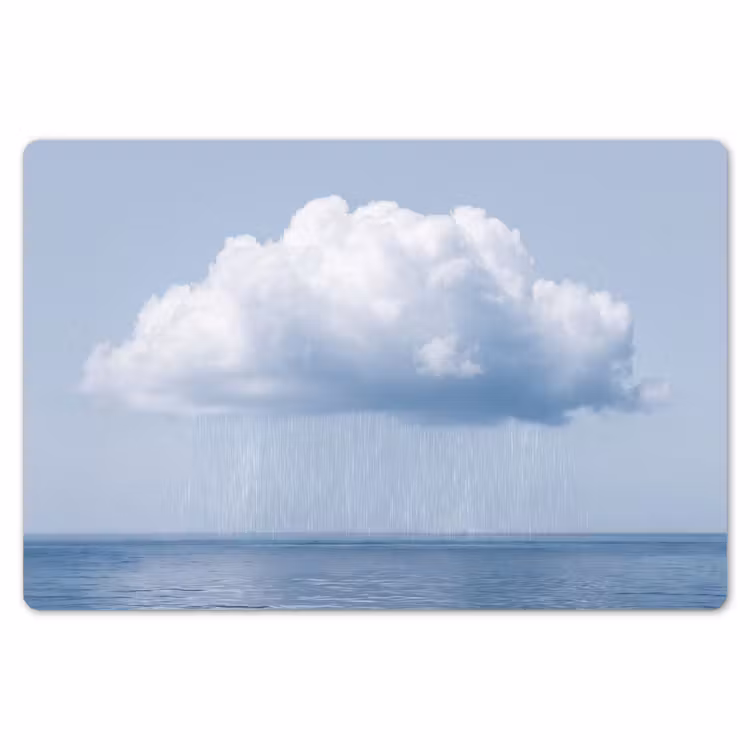 Placemat - 6 stuks - Wolk - Regen - Natuur — 7