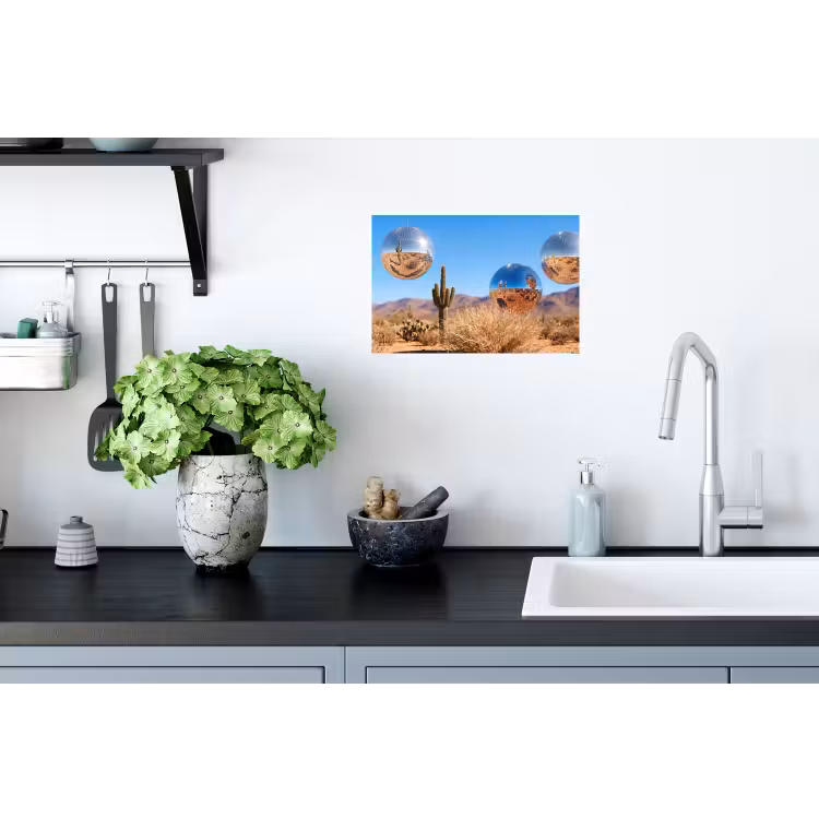 Muursticker - Woestijn - Spiegelbal - Kunst — 2