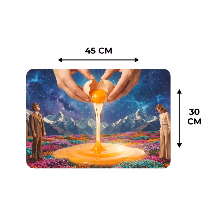 Placemat - 6 stuks - Handen - Ei - Surrealisme — 3