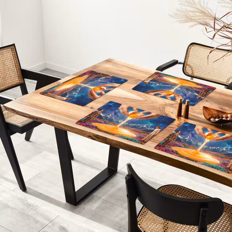 Placemat - 6 stuks - Handen - Ei - Surrealisme — 5