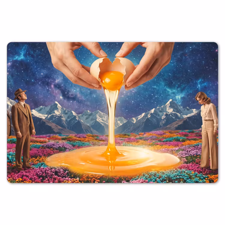 Placemat - 6 stuks - Handen - Ei - Surrealisme — 7