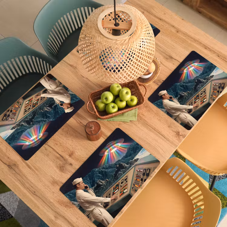 Placemat - 6 stuks - Man - Controlekamer - Strand — 6