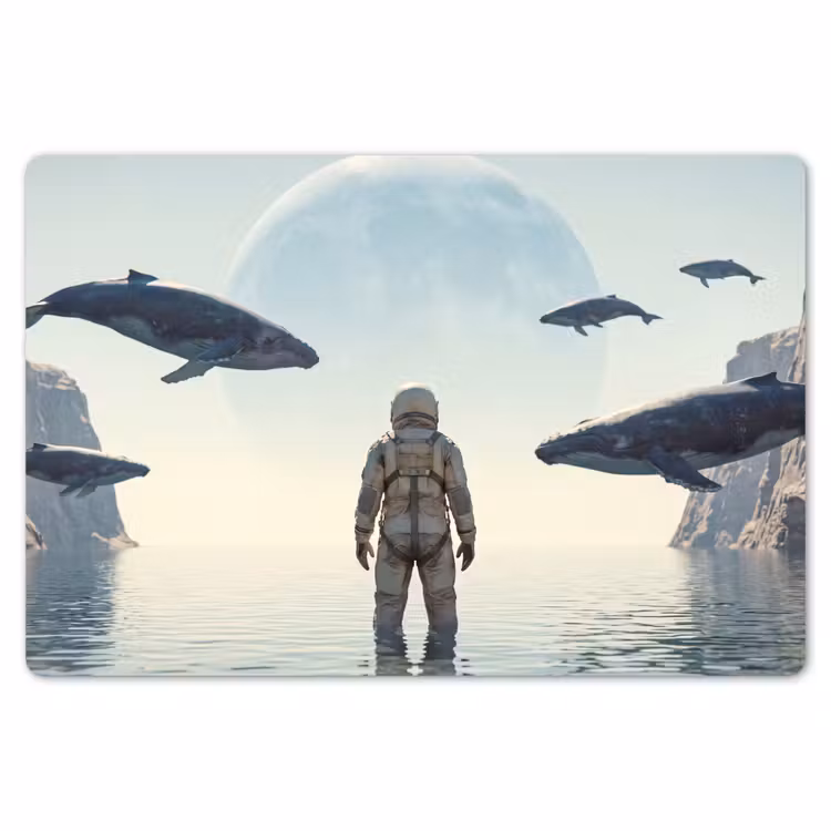 Placemat - 6 stuks - Ruimtevaarder - Walvis - Fantasie — 7
