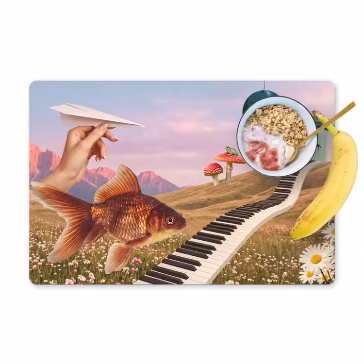 Placemat - 6 stuks - Vis - Natuur - Abstract — 1