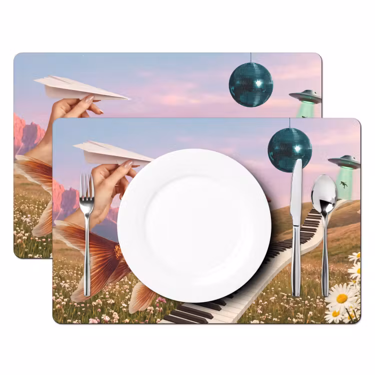 Placemat - 6 stuks - Vis - Natuur - Abstract — 2