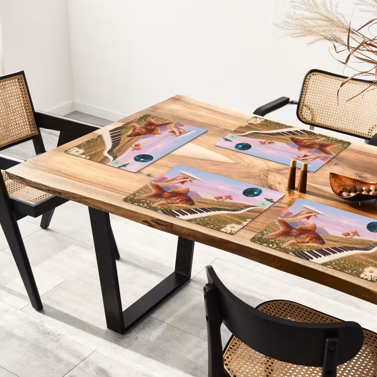 Placemat - 6 stuks - Vis - Natuur - Abstract — 5