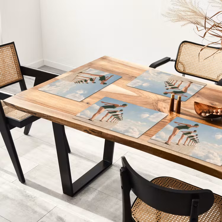 Placemat - 6 stuks - Vrouwen - Duikhouding - Wolken — 5