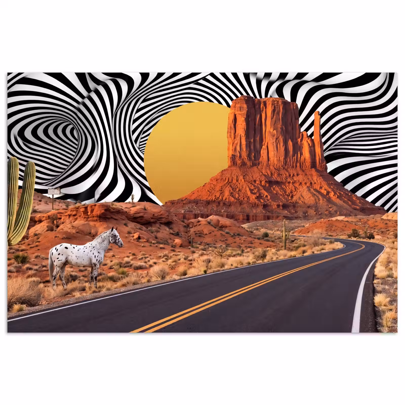 Poster - Paard - Woestijn - Natuur — 1