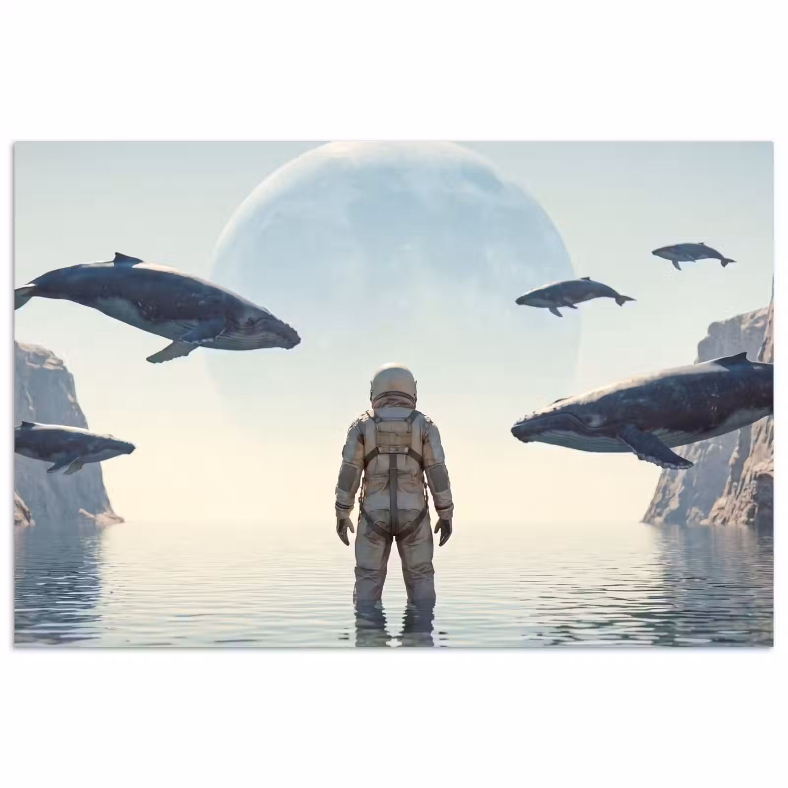 Poster - Ruimtevaarder - Walvis - Fantasie — 1