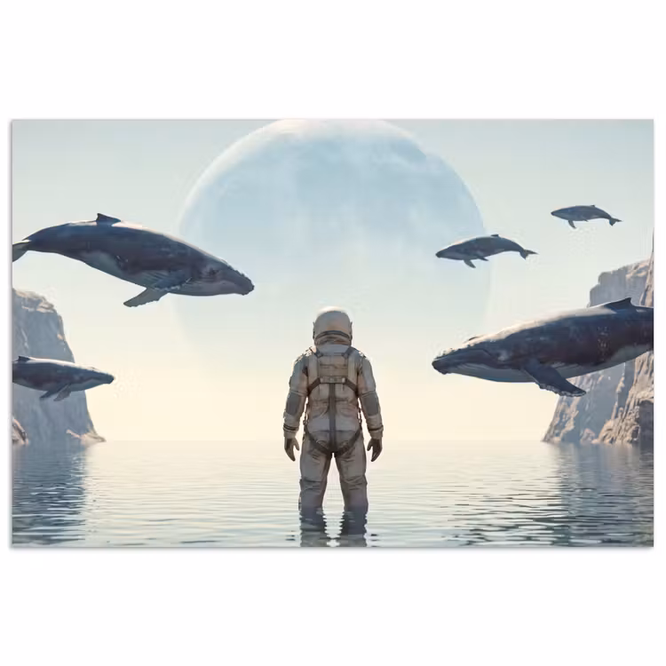 Poster - Ruimtevaarder - Walvis - Fantasie — 1