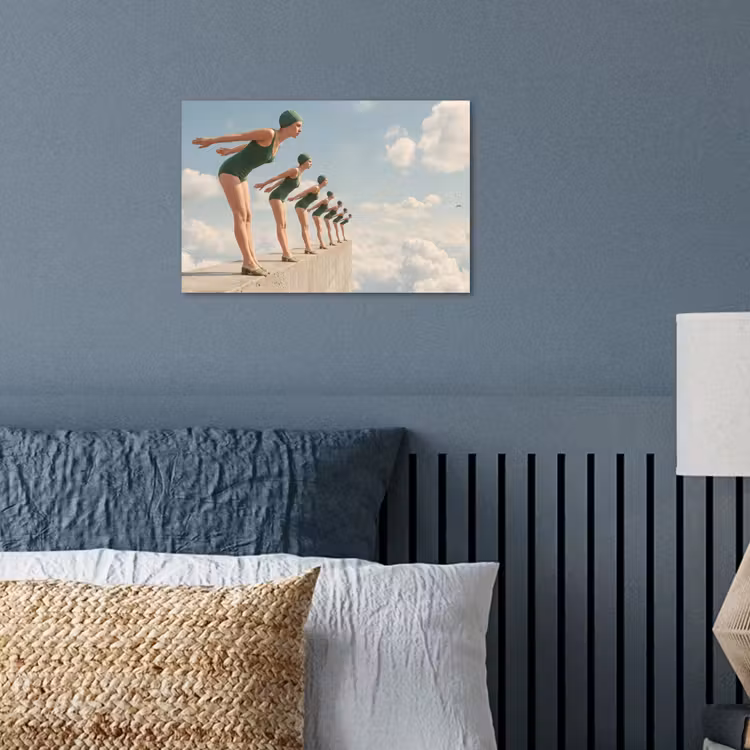 Poster - Vrouwen - Duikhouding - Wolken — 3