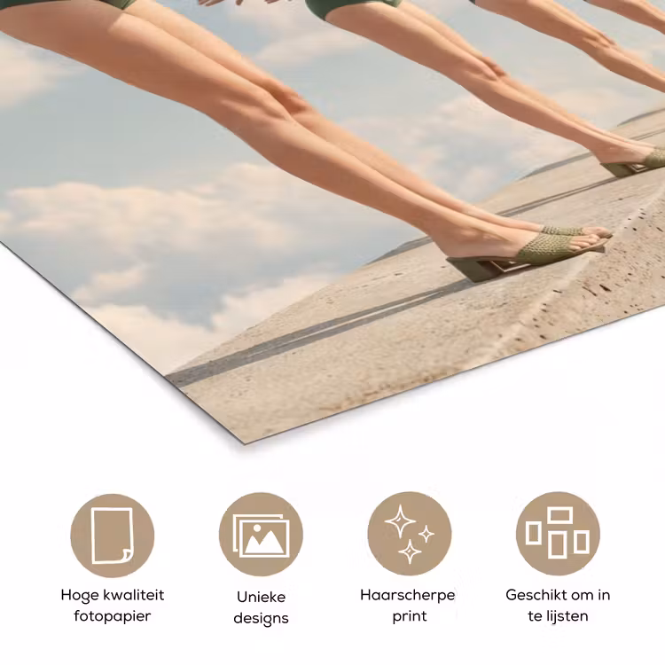 Poster - Vrouwen - Duikhouding - Wolken — 5